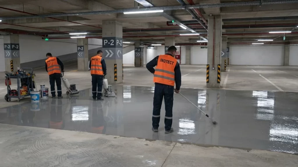 Inotect Epoxy Installation Team, Epoxy Flooring Solutions in libya, uzbekistan, iraq, dubai, bae